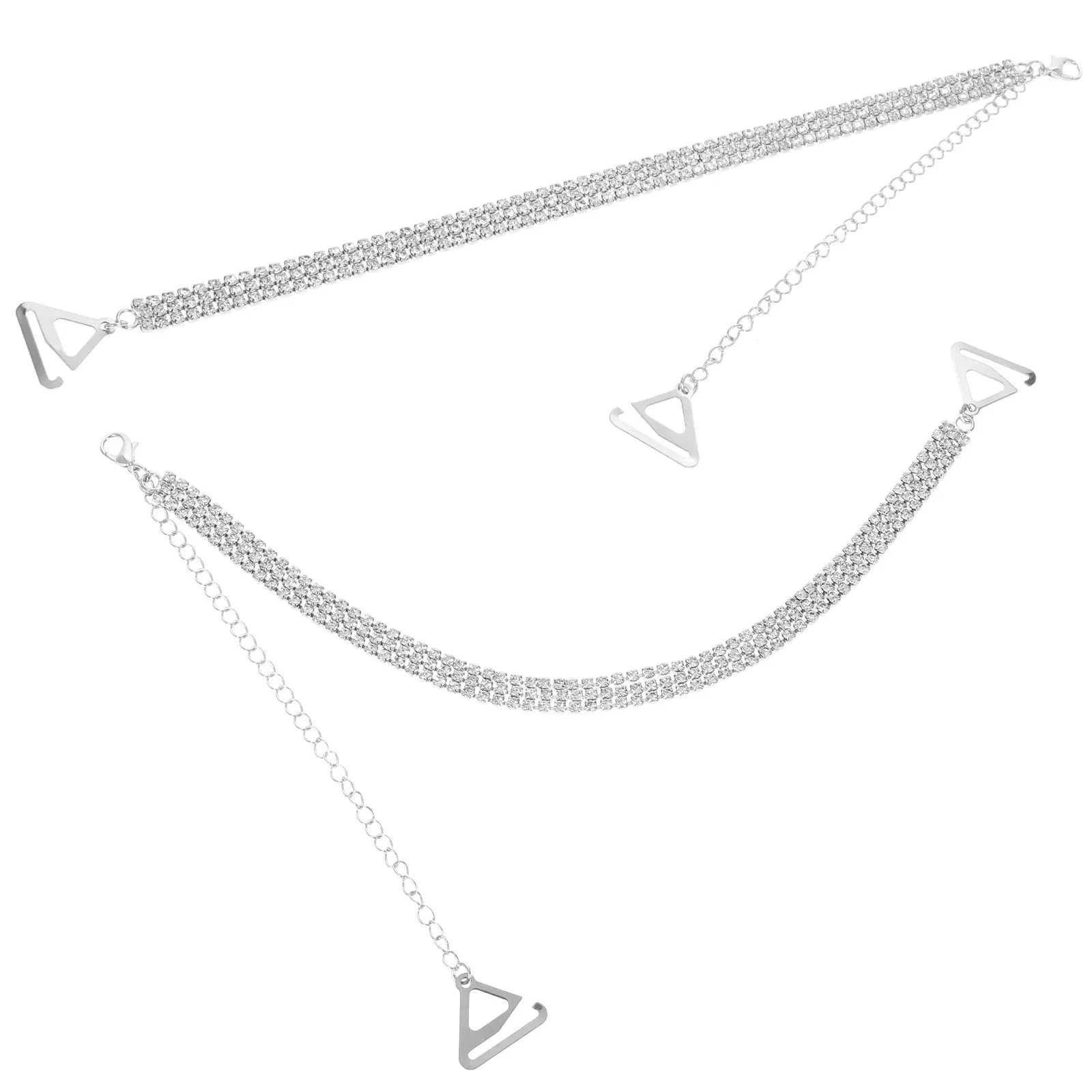 1Pair Premium Rhinestone Bra Strap Holders Simple Installation Non-Slip Bra Straps for Women Summer Underwear Accessories