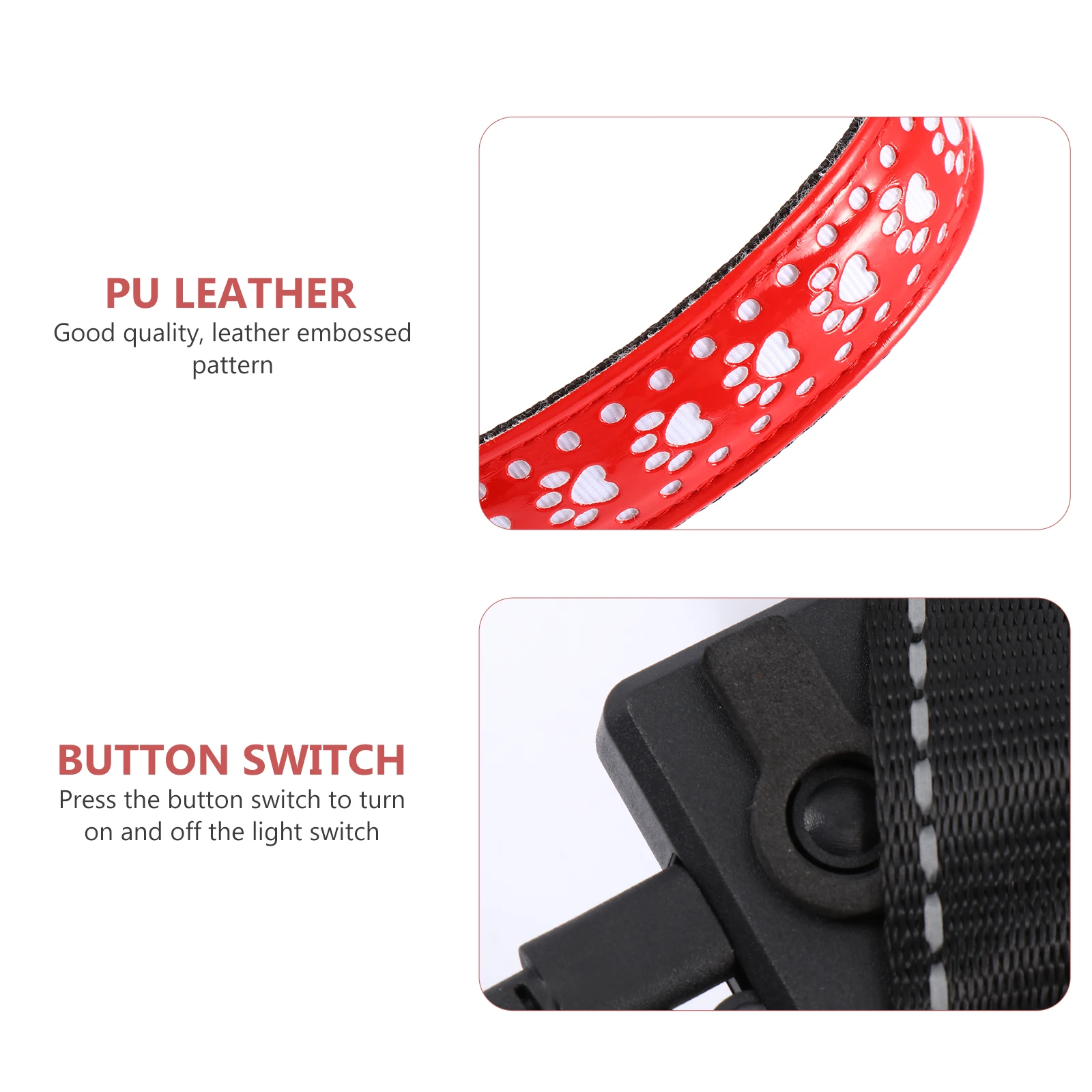 

Dog Glow Collar 3 Modes Flash Constant Light Adjustable Buckle Pet Dog Necklace Christmas ABS Box