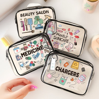 Waterproof PVC Clear Makeup Bag Portable Travel Toiletry Organizer Storage Pouch
