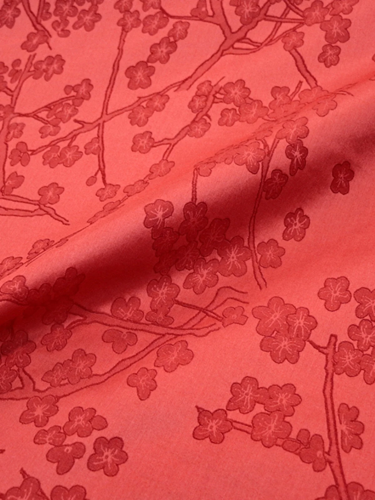 

Шелковая тафта из смесовой шерсти: новый китайский стиль, национальный тренд, дизайн для узкой аудитории, ткань для одежды, узор «Ледяной трещинчатый цветок сливы»