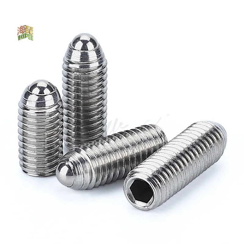 2/10X M3 M4 M5 M6 M8 M10 M12 Black Grade 12.9 304 stainless steel Hex Socket Allen Spring Ball Plunger Grub Point Set Screw Bolt