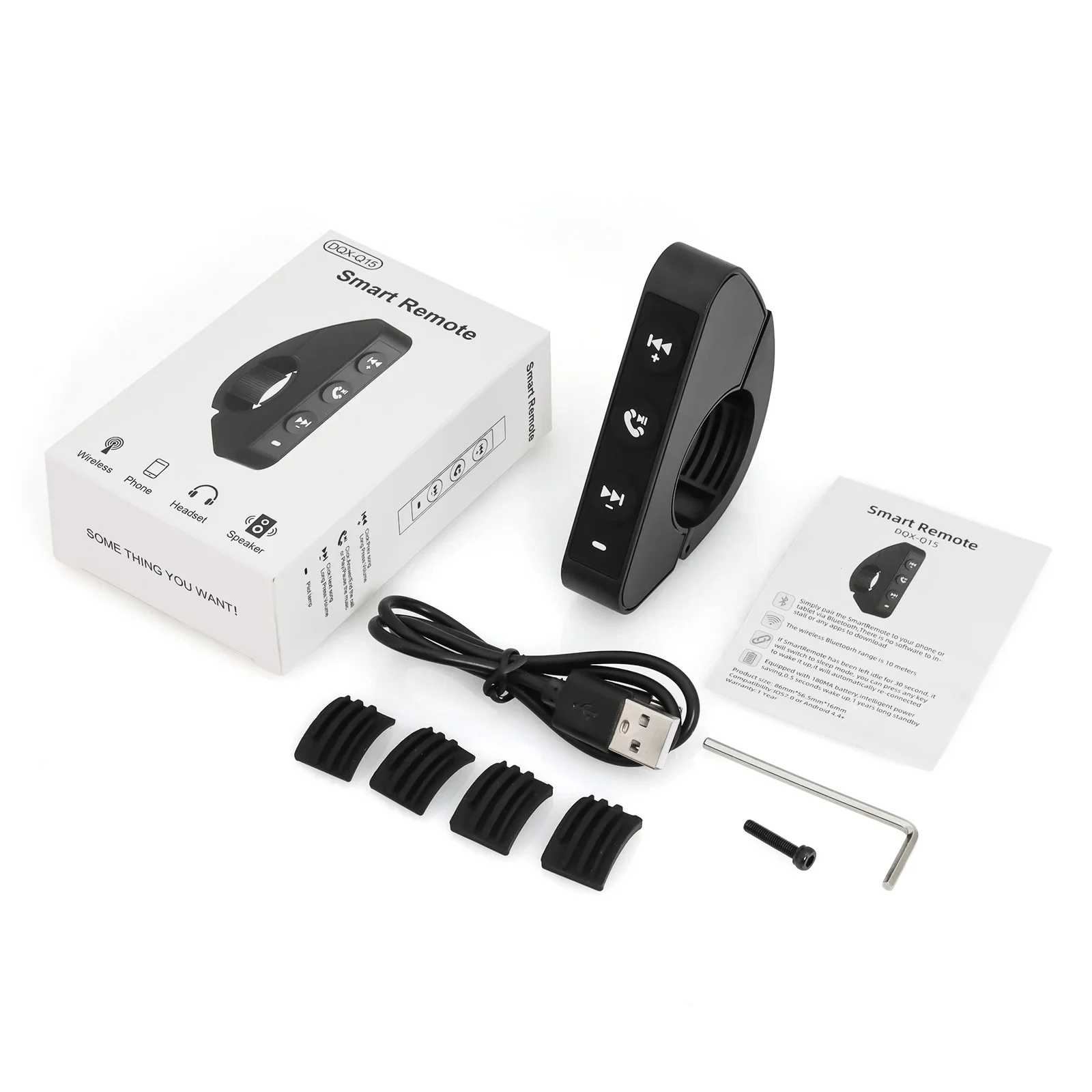 Motorcycle Handlebar Media Controller Button Motorcycle Wireless Control Remote Helmet Earphone Steering Wheel Remote Control