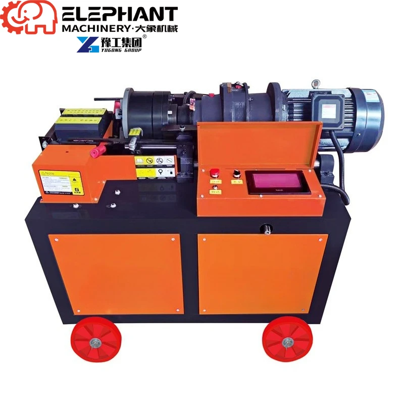 Automatic Construction Thread Rolling Machine  10-100mm Diameter Bar Gear Motor Bolt For Manufacturing Plant