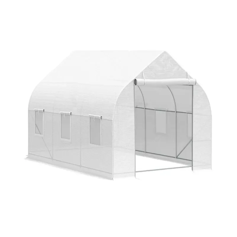 Sloped Tunnel Greenhouse for Garden Use 3x2x2m Galvanized Steel Tube Greenhouse