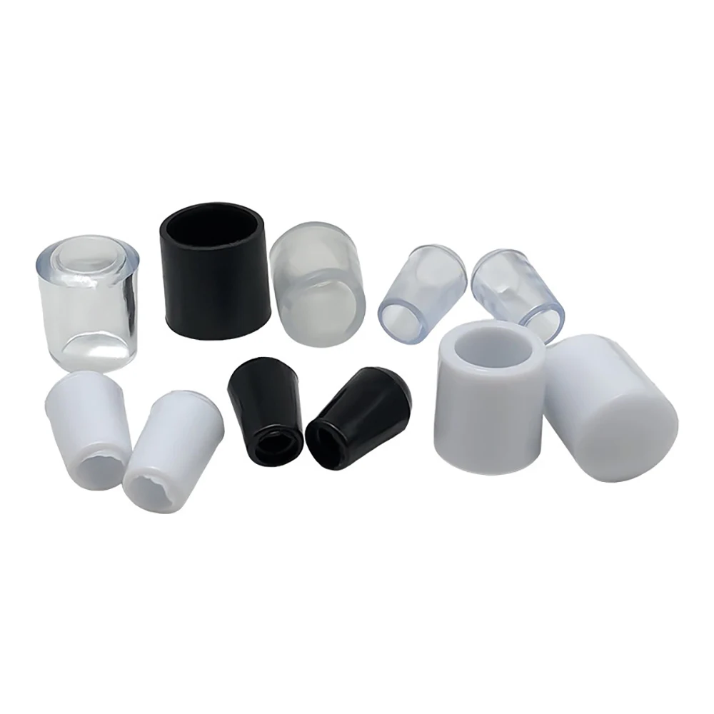 PVC Soft Rubber Round Rubber Sleeve Iron Wire Plastic Steel Wire Protective Tape Hanger Pipe Cap Anti-Collision Pipe Sleeve image 3