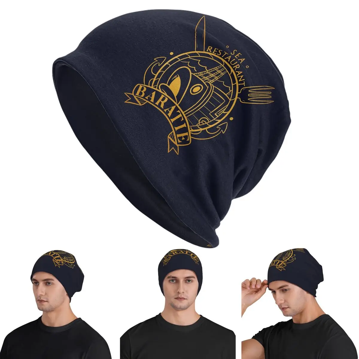 

Baratie Restaurant Skullies Beanies Hats Warm Autumn Winter Outdoor Cap Knitted Bonnet Caps for Men Women Adult