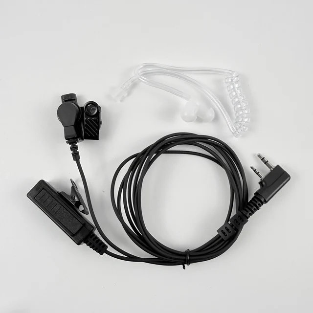 Słuchawka douszna z mikrofonem PTT do radia Quansheng UV-K5 K6 Baofeng UV-5R BF-888S UV-5RH 21 17 PRO HAM
