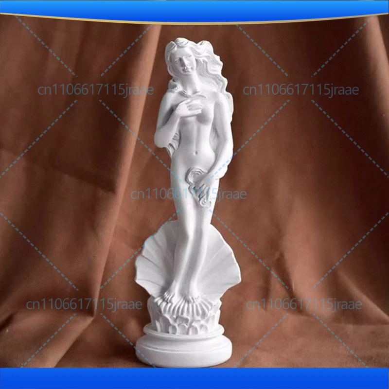 18cm Aphrodite Statue Resin White Greek Sculpture The Birth of Venus Figurines Bookshelf Table decoration and accessories