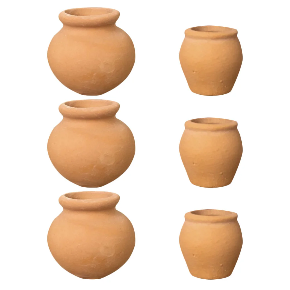 6 Pcs Succulent Flower Pot Garden Pots Terracotta Planter Mini Gardening Pocket Clay Pottery Nursery