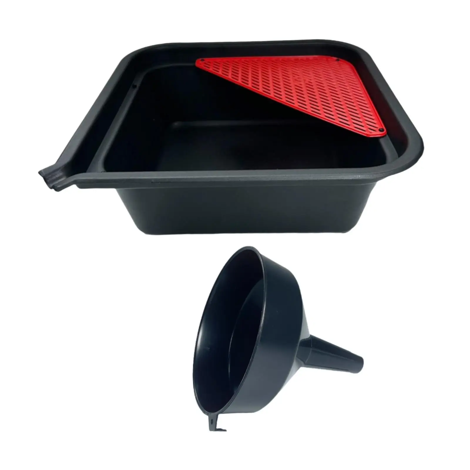 9 Liters Mechanic Car Oil Drain Pan and Funnel Oil Change Tray PP Material