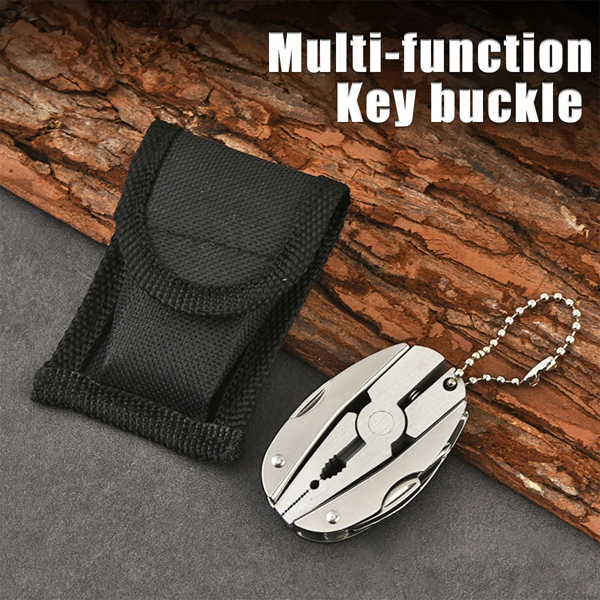 6-in-1 Mini Keychain Set Multitool Plier,Multifunctional All In One Keychain,Phillips Screwdriver, Knife, File,Gifts for Men