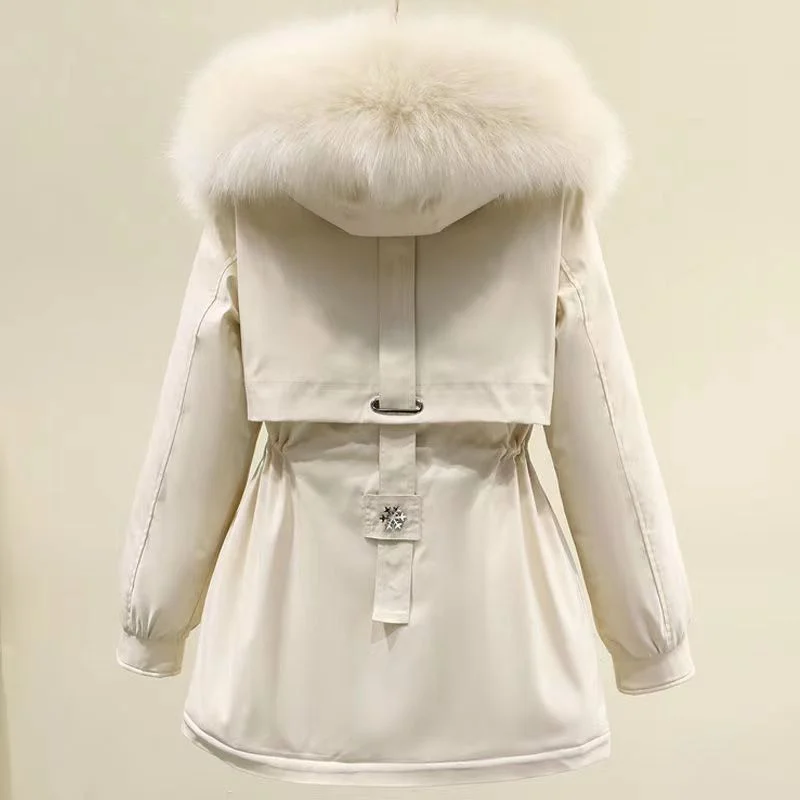 

Парка женская осенняя из биохлопка, утепленная, на резинке, с завязками, из рипстопа, для подростков, теплая, минималистичная, трендовая