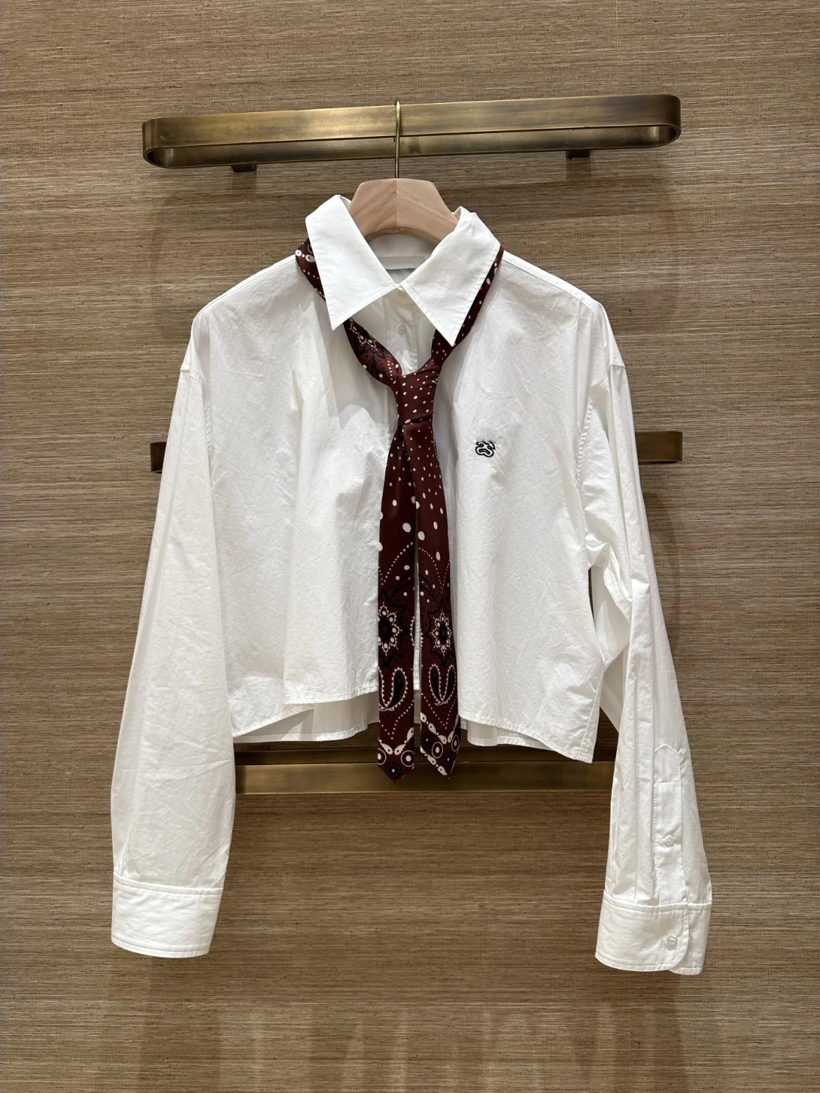 

Heidd ort irt с украшением в виде галстука, белый цвет, женский модный полиэстер, смесь хлопка, длинный свеч, зима 2025