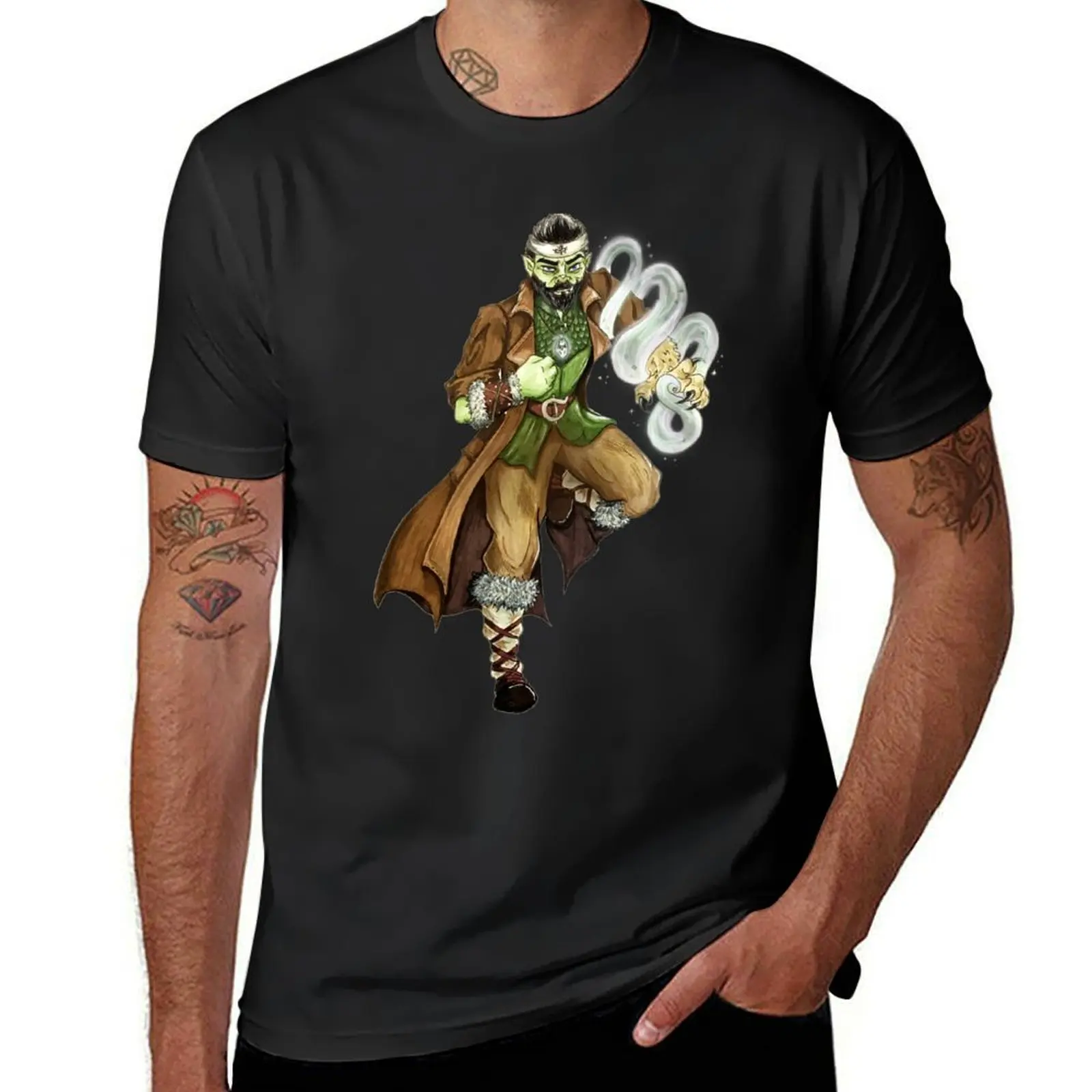 Half Orc Druid T-Shirt summer tops tops oversized t shirts for men