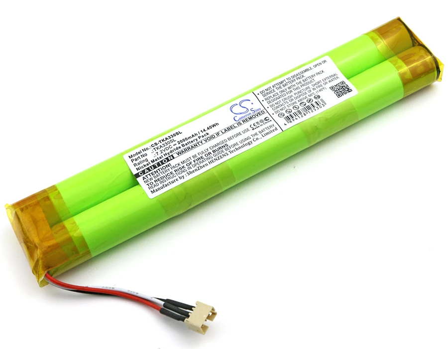 CS Speaker Battery for TDK Life On Record Ni-MH 2000mAh/14.40Wh 7.20V CS-TKA330SL