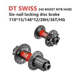 New 2020 Original DT Swiss 240 MTB Bike Straight Pull Hubs 32H 6 Nail Disc Brake Front 9 15*100 110 Rear 142 148 Hub