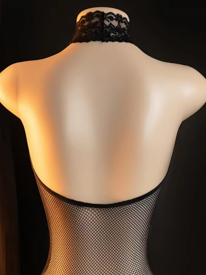 Crotchless Bodysuits Transparent Bodystocking For Sex Bold Body Suit Open Bra Outfits Erotic Costumes Sexy Fishnet Lingerie