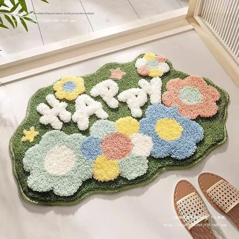 

Floor Mat Dopamine Absorbent Floor Mat Home Mat Carpet Porch Bathroom Toilet Rugs for Bedroom Cute Rug