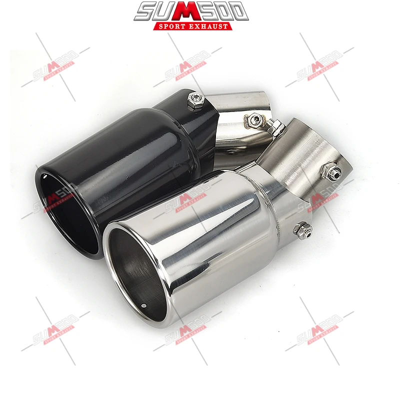 SUMSOO 38-54mm inlet adjustable factory sell Angle adjustable stainless steel automobile exhaust tip muffler tail throat