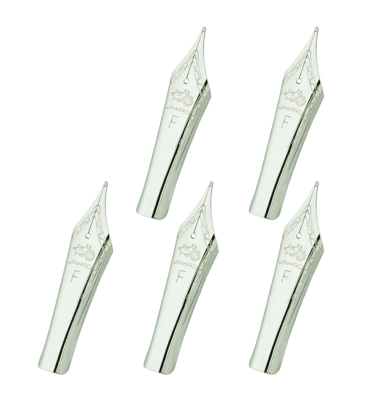 3PCS/ 5PCS Original Jinhao Fountain Pen Nibs #6 Nib Golden/Silver EF F M ขนาดสำหรับ Jinhao 100, 450, 159, 750,Dragon ปากกา