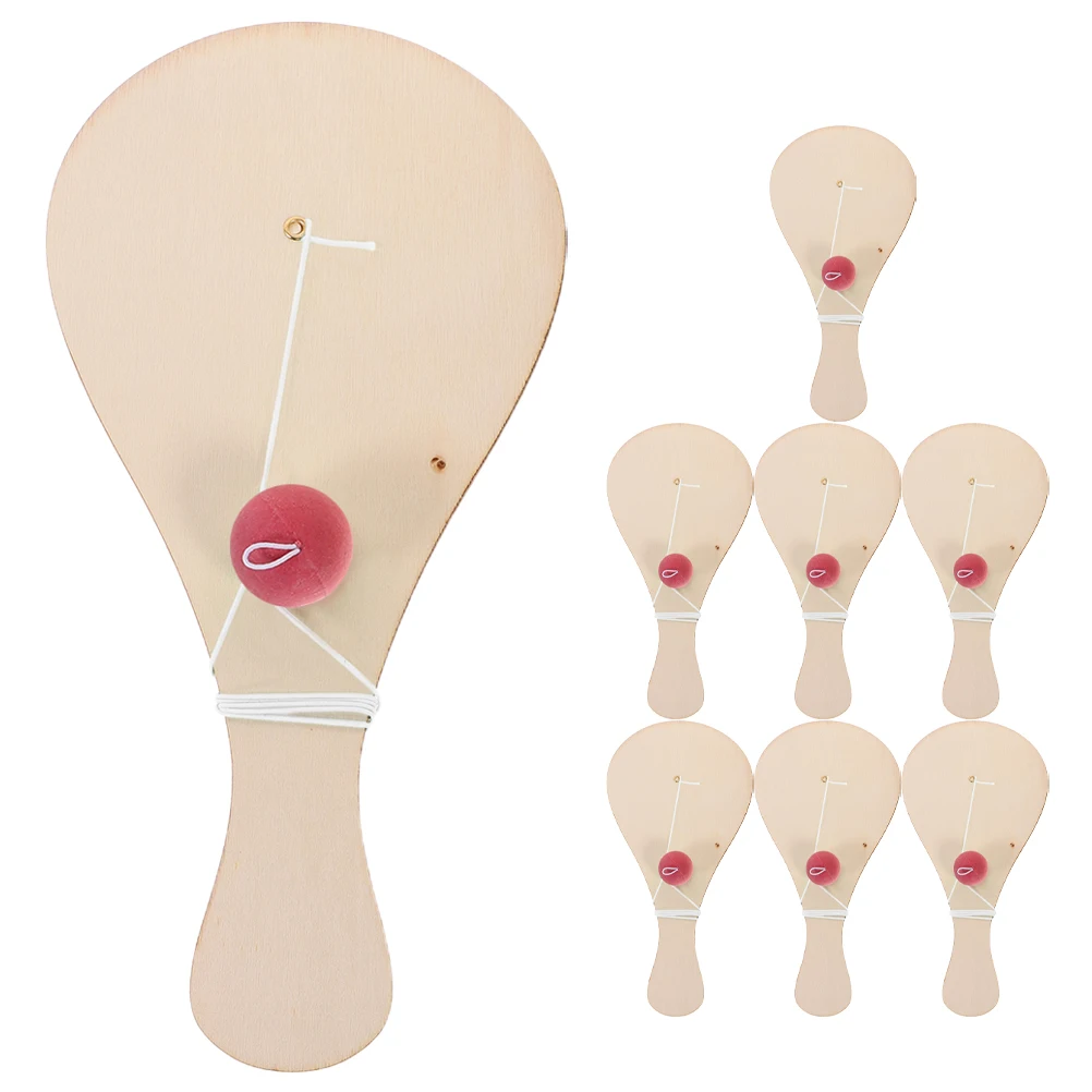 어린이 색칠 놀이를 위한 8개 DIY 무도색 나무 패들 세트, 수공예 예술 공예 실내외 놀이 학습 도구