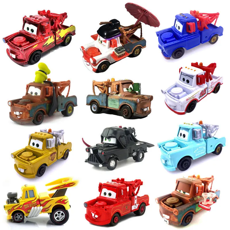 Disney Pixar Cars 2 3 Mater Special Edition Japanese Geisha Flower Face Metal Die Casting Model Cars Children's Gift Collection