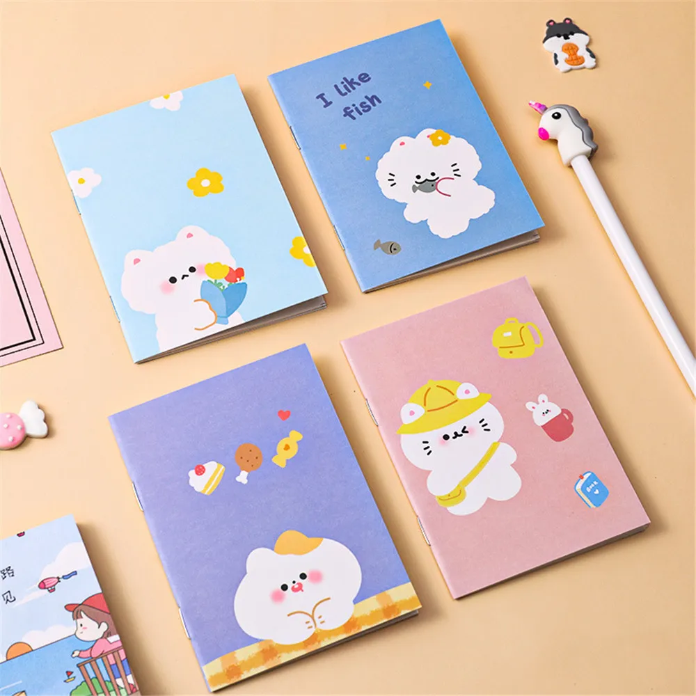1pc New Random Portable Cute Cartoon Mini Notebook Daily Weekly Planner Paper Note book Time Organizer School Office Supplies