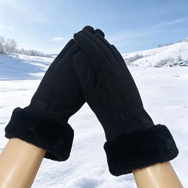 1Pair Women's Thermal Lined Warm Cycling Riding Gloves Winter Cold Proof Halloween Accessories Winter Gloves