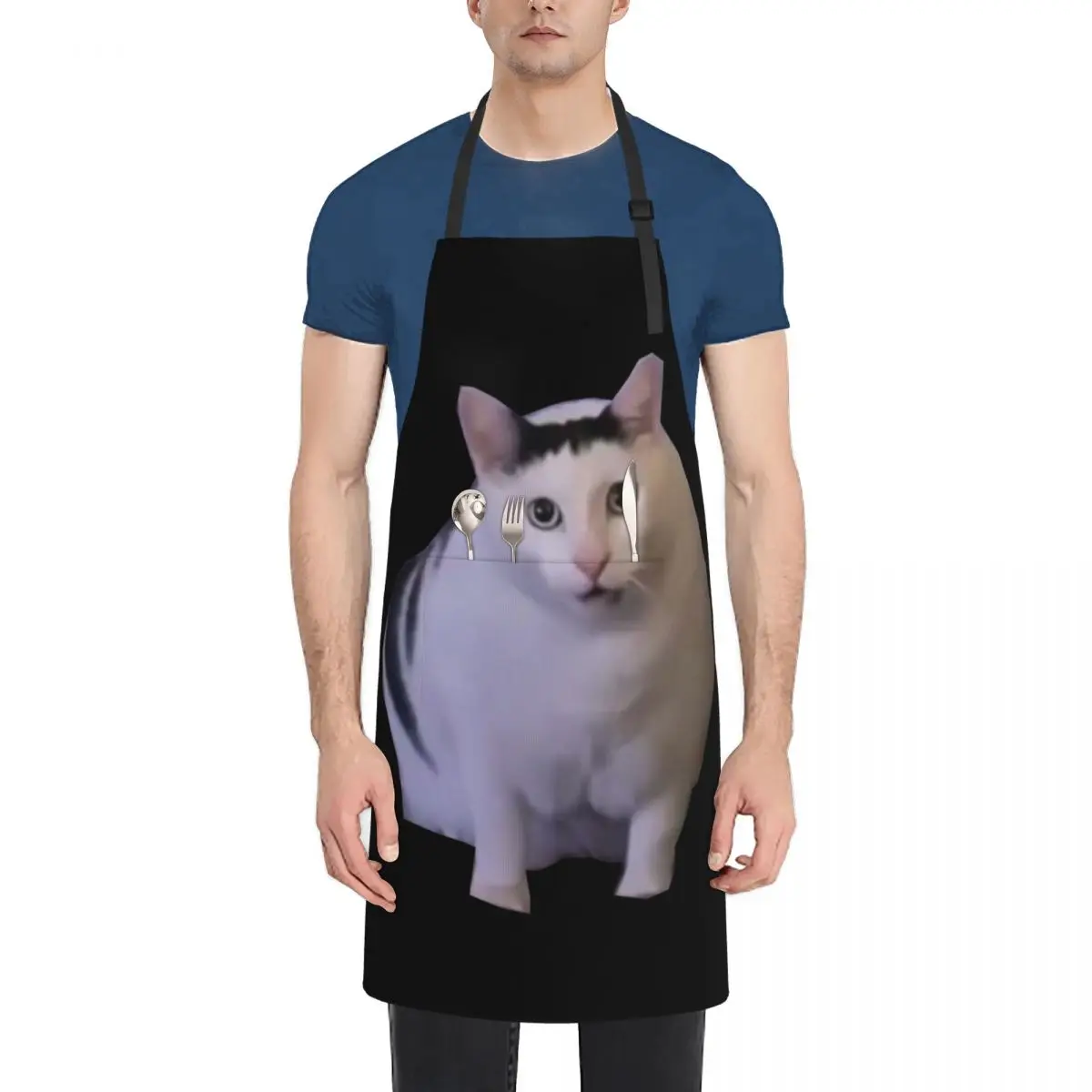 Huh Cat Meme Apron Men gift painting christmas kitchen cloths Kitchen Man Apron