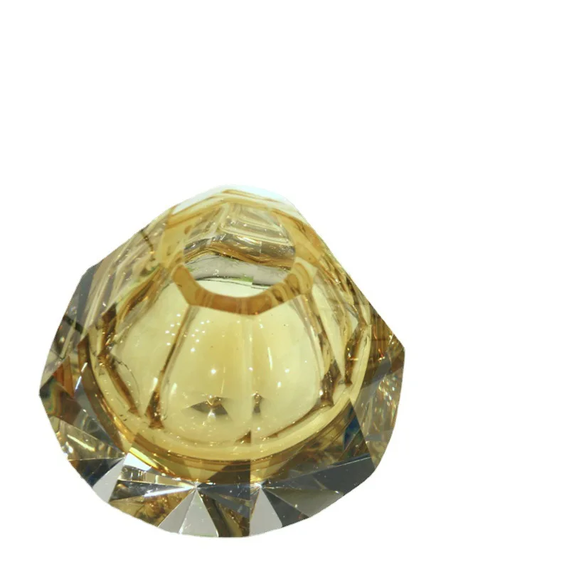 

Light luxury creative crystal glass vase, soft home decoration design ornament, tapered thick bottom vase