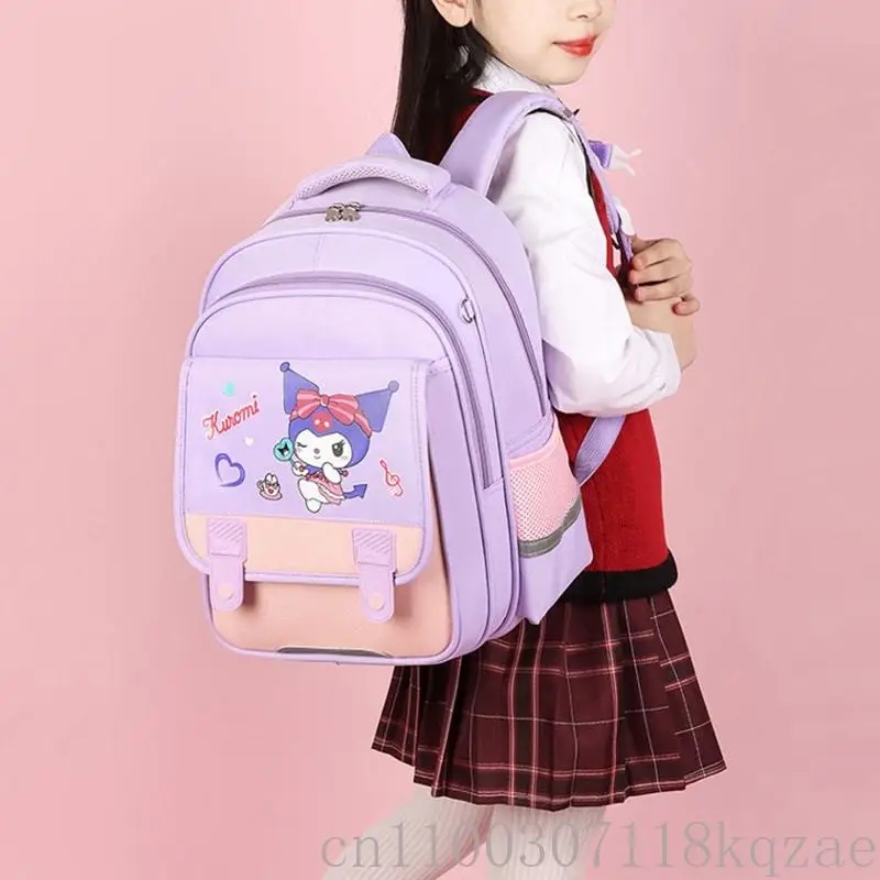 Sanrio Kuromi Character Backpack Large Capacity Anime Cartoon Student School Bag for Kids Kindergarten Boys Girls