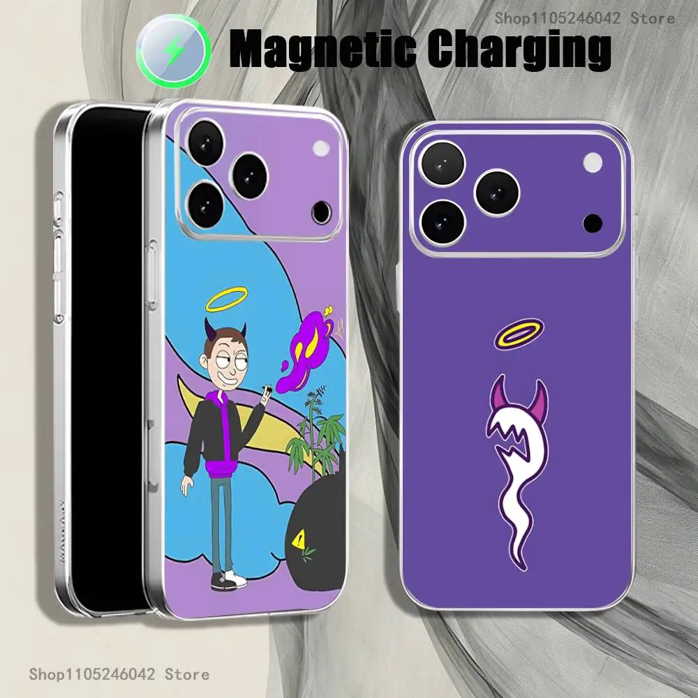 

Tha Supreme Rapper Thasup Shockproof Transparent White Phone Case For iPhone 17,16,15,14,13,12Pro,Max Magnetic Wireless Charging
