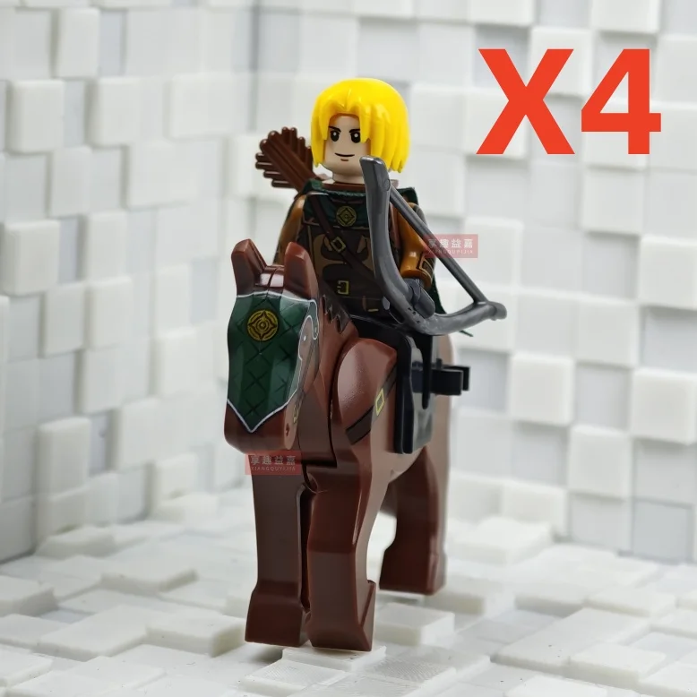 Battle Five Armies mit Schwert Rohan mit Pferd Bausteine Modell Ziegel Mini Action Spielzeug Figuren Spielzeug Geschenk für Kinder MOC