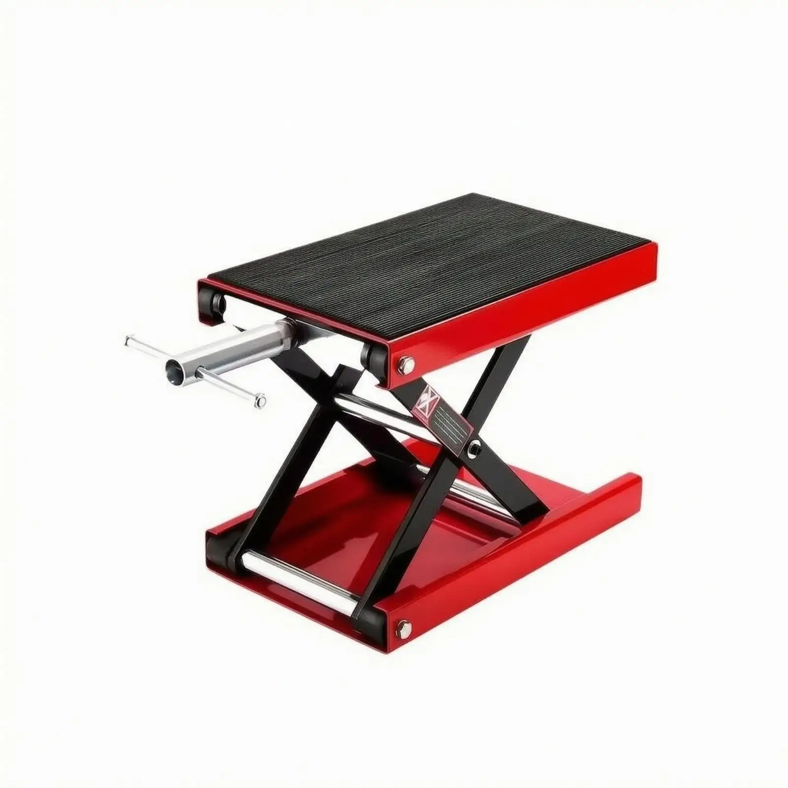 Motorcycle Scissor Lift Stand Portable Service Jack for Garage Repair with Removable Handle