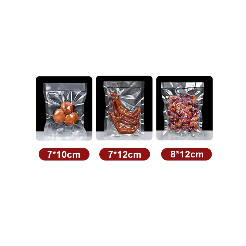 100/50PCS  Kitchen Vacuum Sealer Bag Transparent Food Packaging Bag Fresh-keeping Food Vacuum Packaging Bags Kitchen Accessories