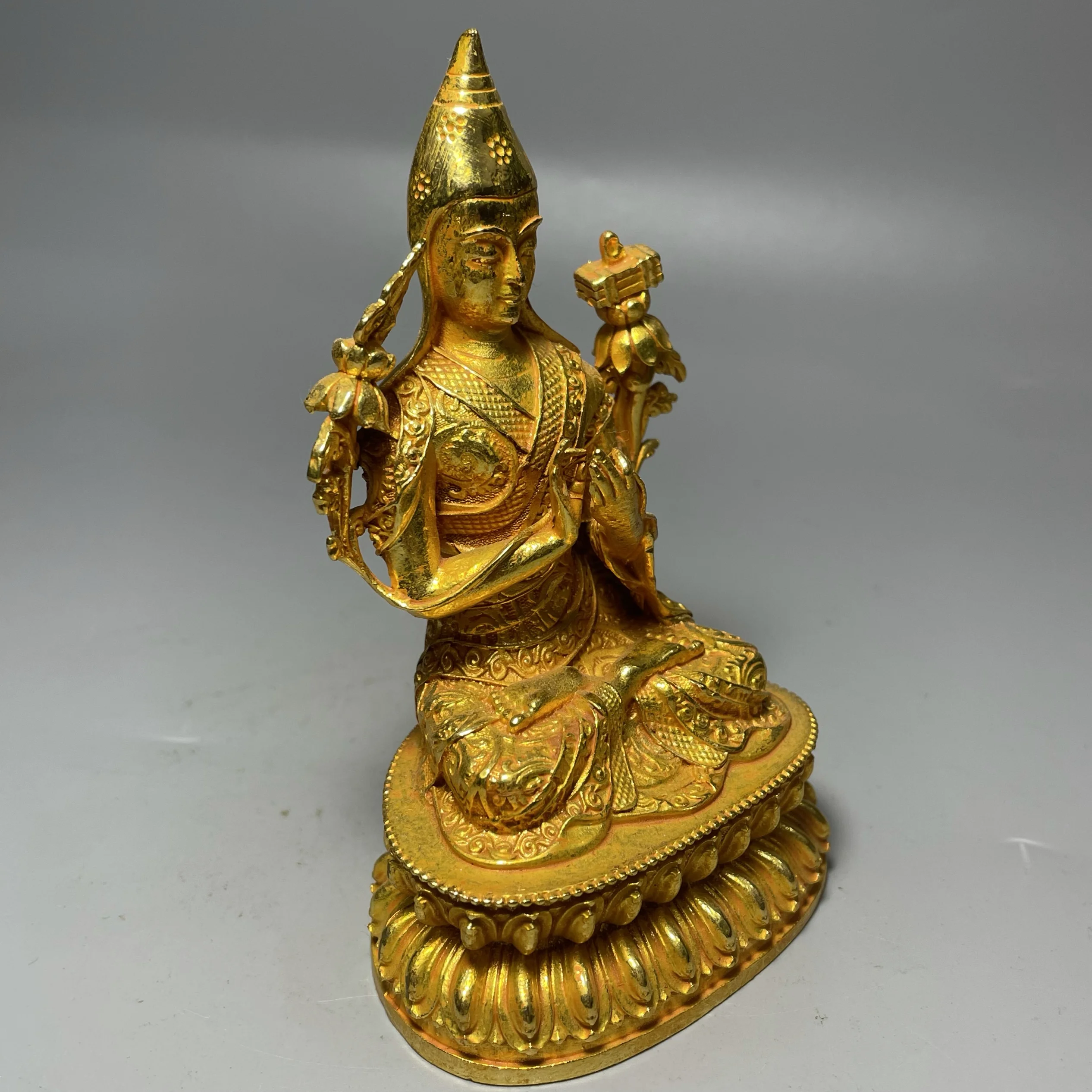 Antique Collection Tantra Tibetan Biography Tibetan Buddha Gilt Sect Kaba Das Buddha Statue Home Buddha Hall Decoration Golden G