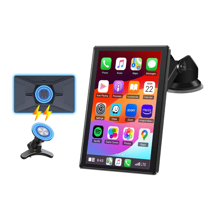 7/8/9'' Ondersteuning Oriëntatie en portret Autospiegel Radio Draadloze Carplay Android Auto Multimedia Videospeler Universeel scherm - afbeelding 2