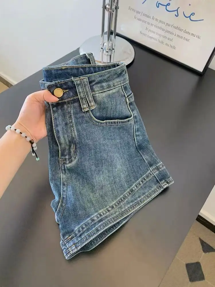 Short Cargo en Denim bleu pour femmes, Y2K Harajuku High Street, Style américain des années 2000, short Sexy des années 90, vêtements d'été, nouvelle collection 2026