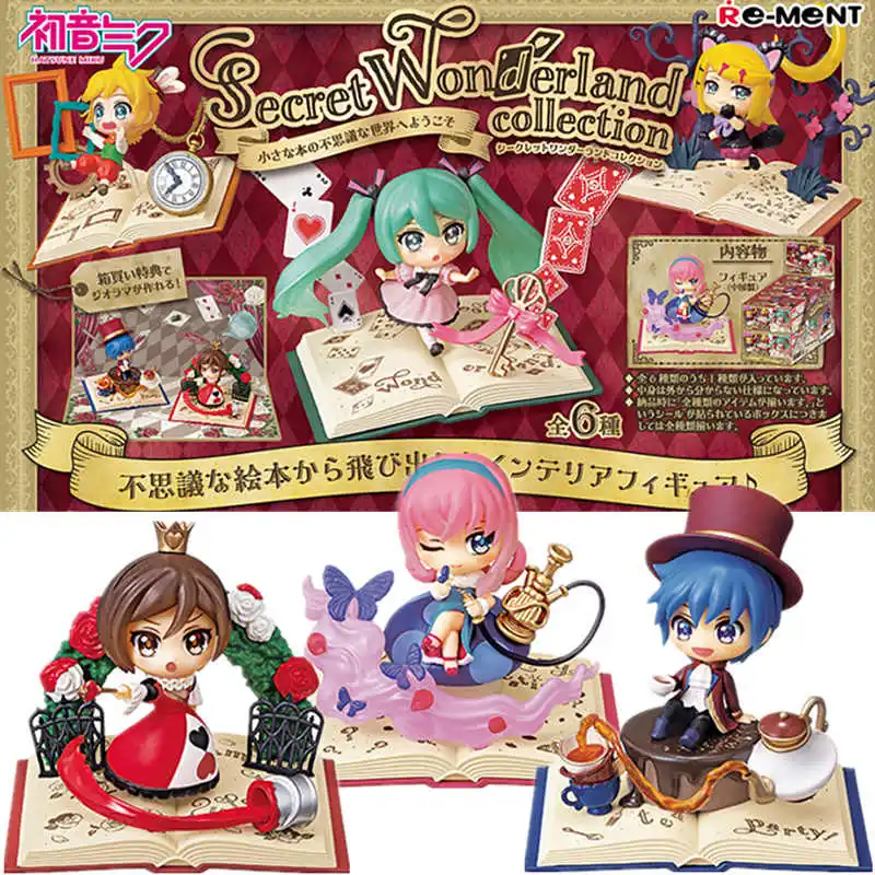 

Genuine Re-Ment Hatsune Miku Secret Wonderland Collection Blind Box Toys Miniature Scene Room Figures Model Desktop Ornament Toy