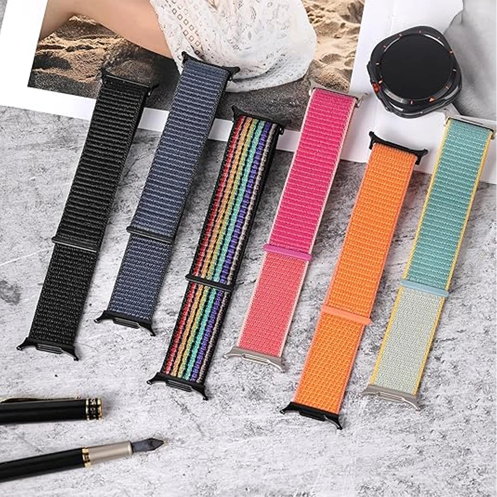 أحزمة رياضية من النايلون لساعة سامسونج جالاكسي الترا 47 ملم ملحقات الساعات الذكية سوار المعصم كوريا جالاكسي ساعة 7 الترا باند
