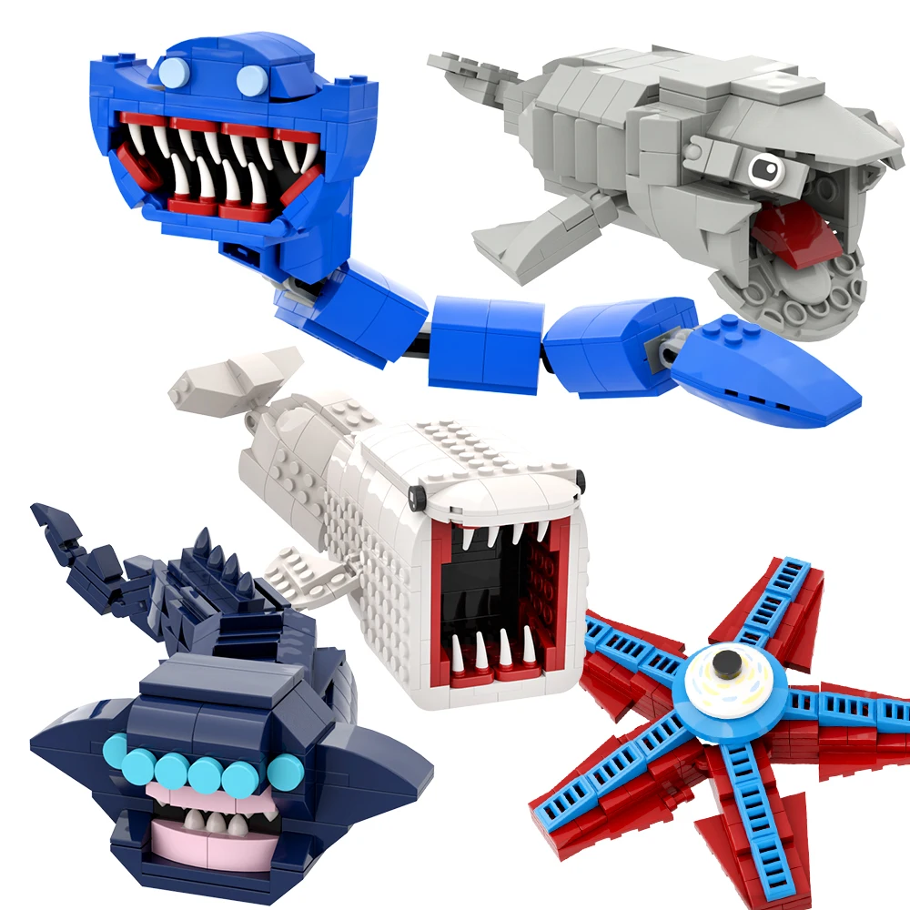 

Набор строительных блоков MOC Subnautica Bloop Sea Monster: Модель глубоководных монстров из кирпичиков, игрушки для детей, подарки на Рождество и день рождения