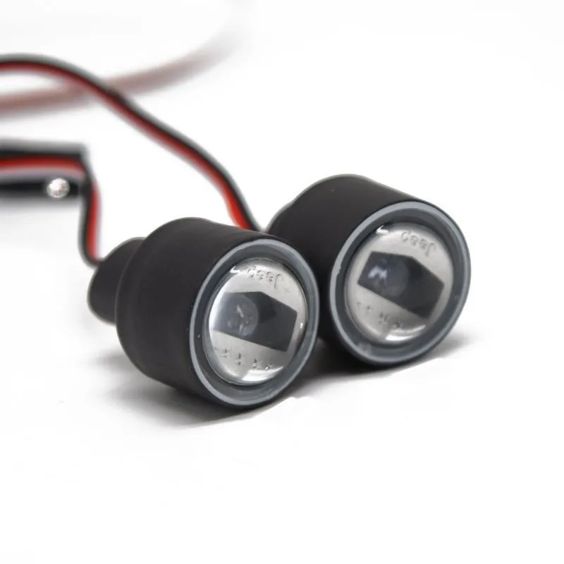 HFLRC Angel Eyes LED Headlights for 1/10 Axial SCX10 III Jeep Wrangler Gladiator AXI03006 AXI03007 YIKONG RC Crawler Upgrade