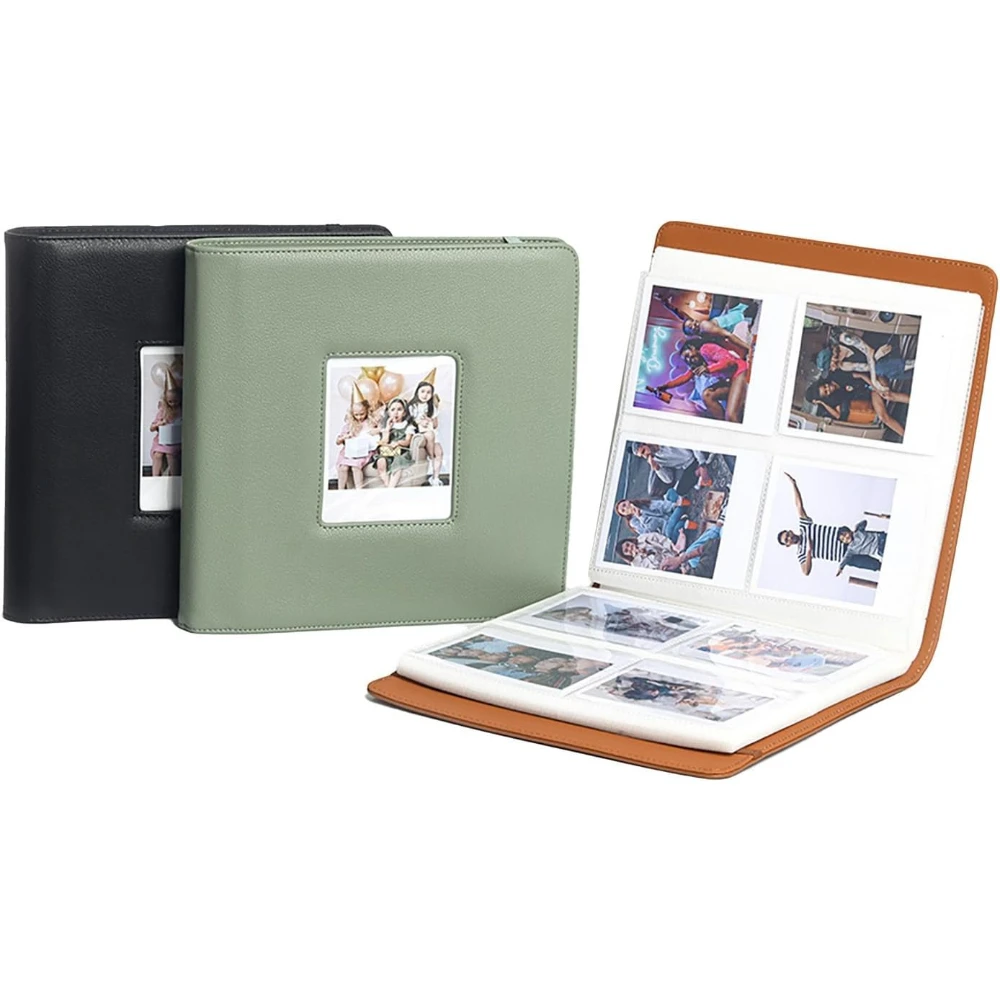 ألبوم صور 288 جيوب - يحمل Polaroid i-Type 600 SX70 وFujifilm صور واسعة (حتى 9 × 11 سم) - غطاء جلد PU
