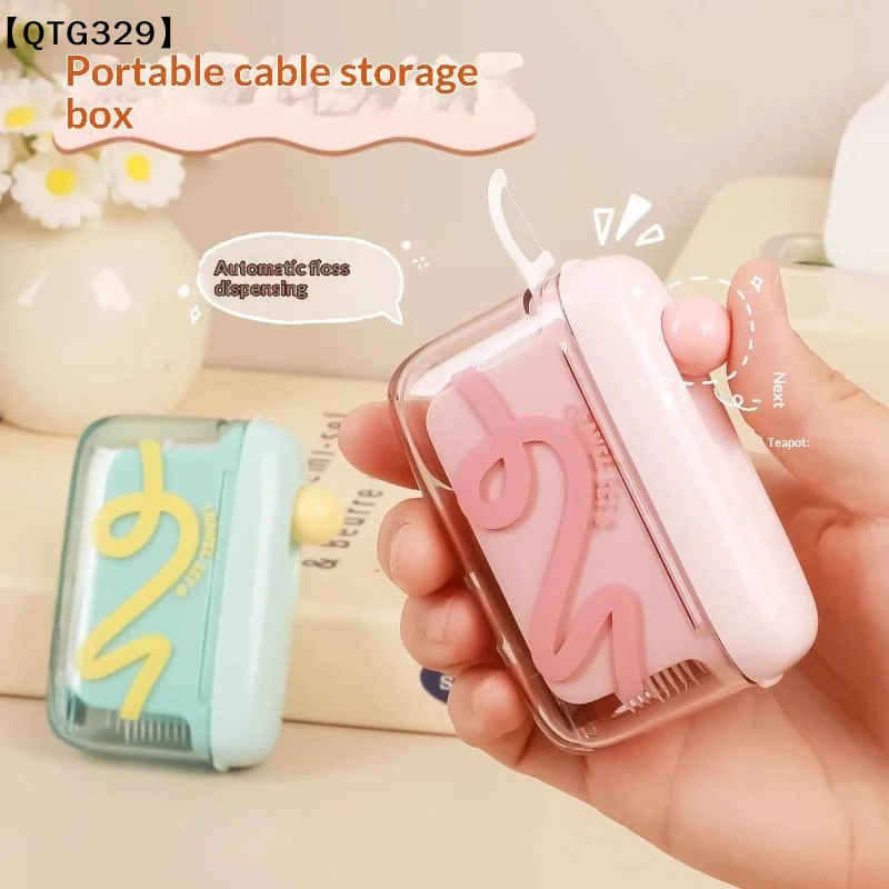 Dental Type Floss Storage Box Bounce Out Design Dental Floss Dispenser Refillable Teeth Cleaning ToothPick With Teeth Sticks[T]