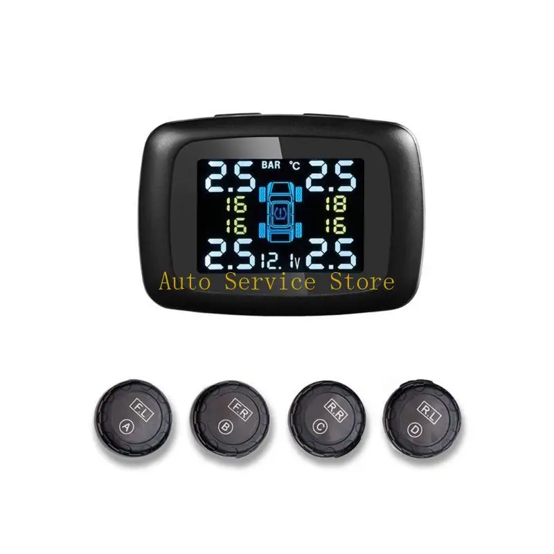 462A Adjustable Car Cigarette-Lighter Tire Pressure Monitor 4External/Internal