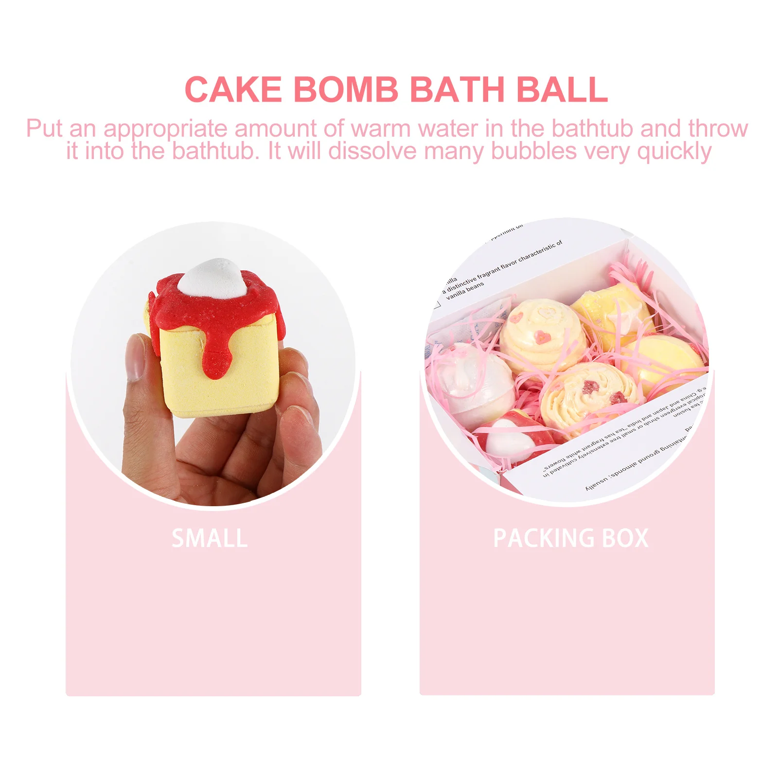 

6 шт., соляные бомбочки для ванны, форма торта, натуральный спа для гладкой кожи, увлажняющий шарик для ароматерапии, принадлежности для душа