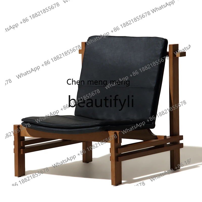 

Leisure chair/medieval retro, single armchair, solid wood balcony chair H