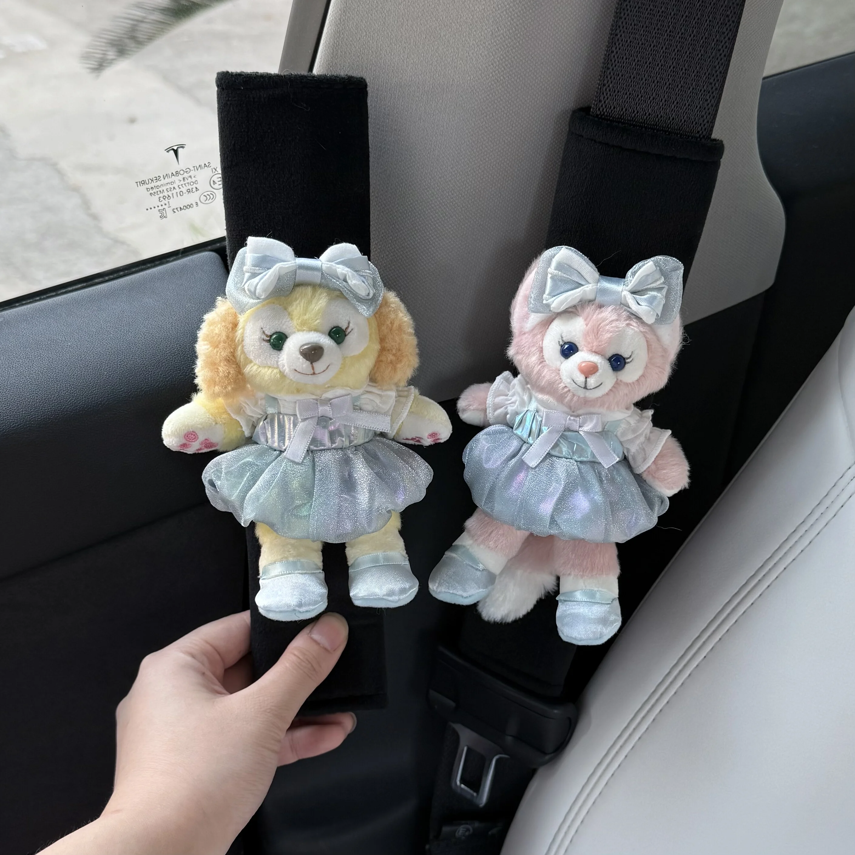 

Car Seat Belt Safety Belt Shoulder Cover Soft Breathable Plush Protection Seat Belt Padding Pad Interior Accessories