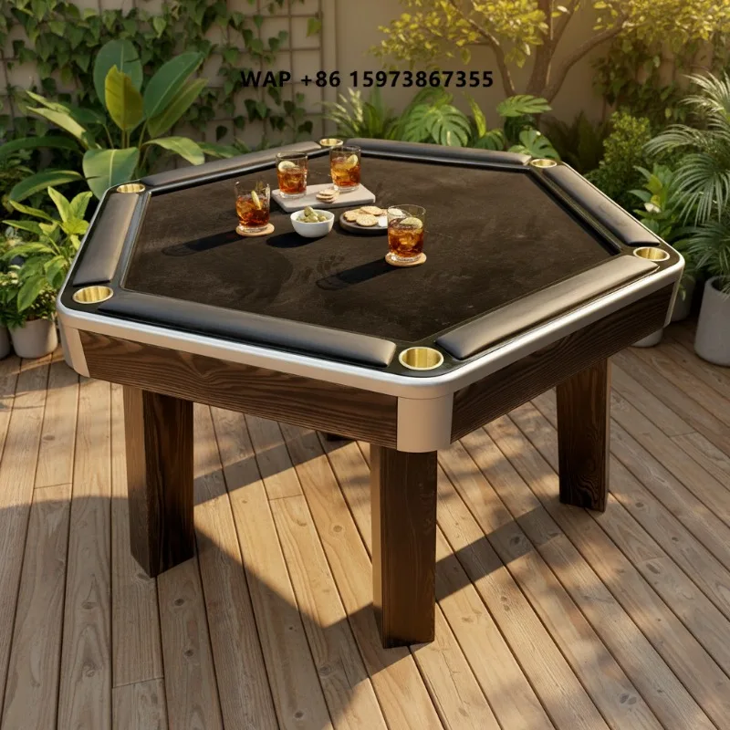 Factory Modern Style Professional Casino Mesa Table Custom Wooden Roulette and Poker Table for Entertainment