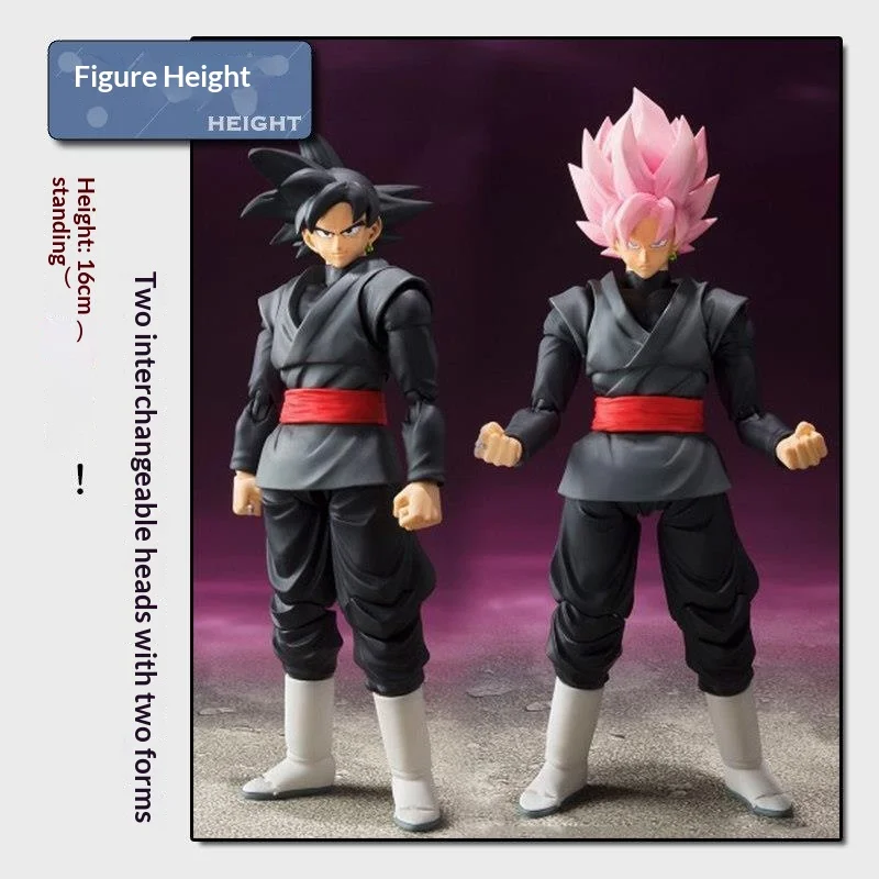 S.H.Figuarts Dragon Ball Super Figure, Goku Black Rosé Zamasu Articulated Collectible Anime Gift view 3